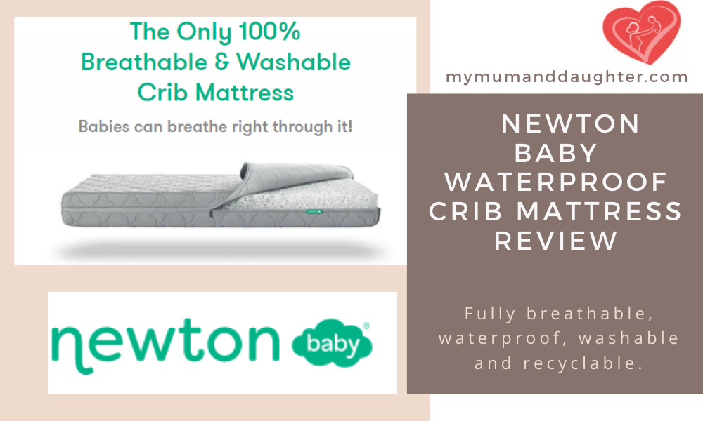newton waterproof crib mattress white