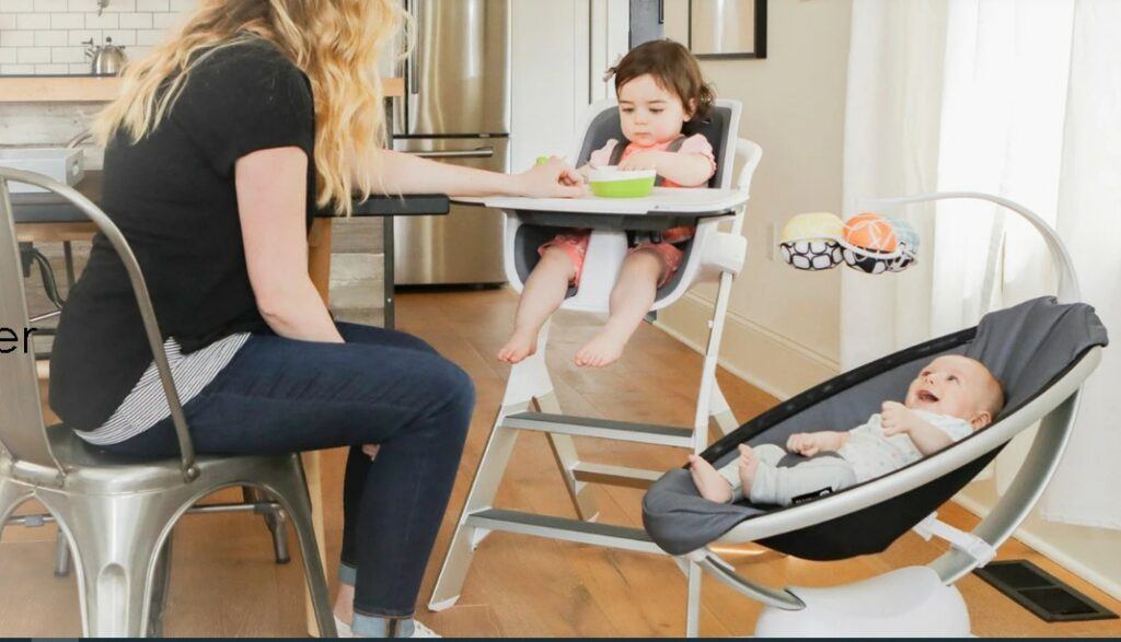 4Moms Mamaroo 4 Classic Infant Seat In Grey-My Mum And Daughter